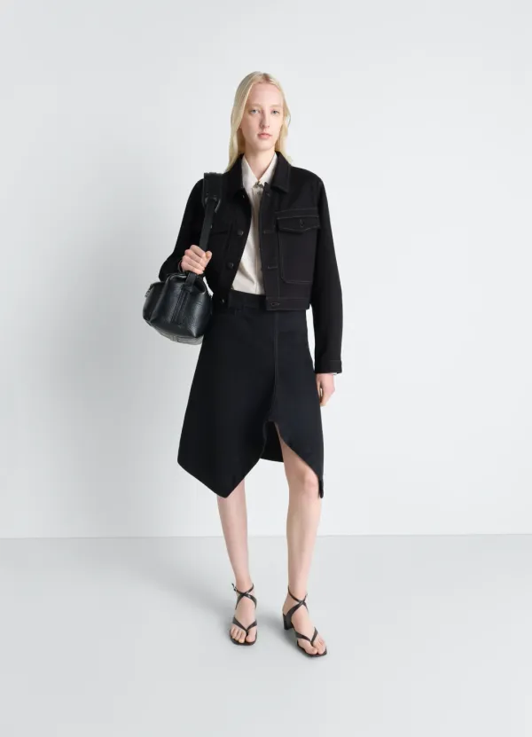 ASYMMETRIC SKIRT IN DENIM