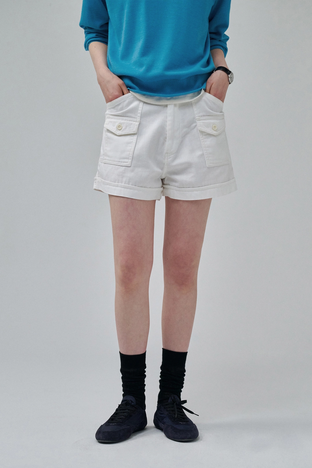 세이지먼트 BRIXEL COTTON HALF PANTS_IVORY 상품 이미지 2
