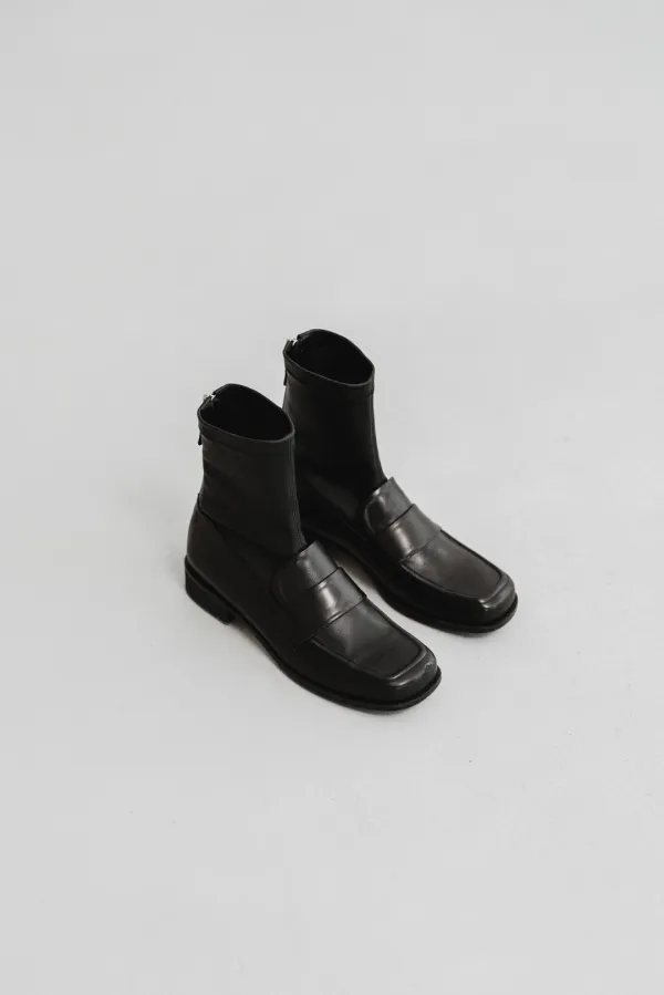 28171_Leather Ankle Sock Loafer
