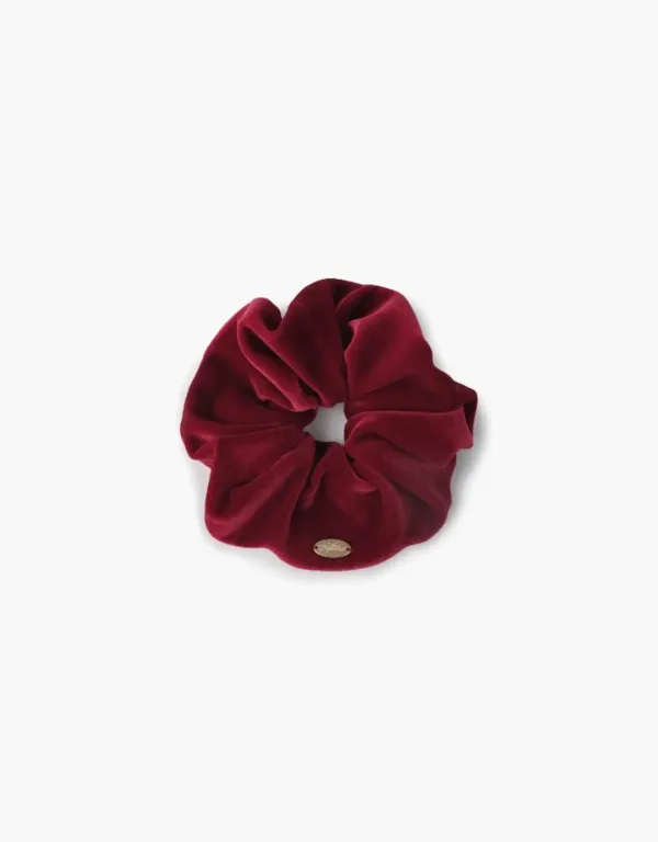 soft velvet scrunchie - dark red (L)