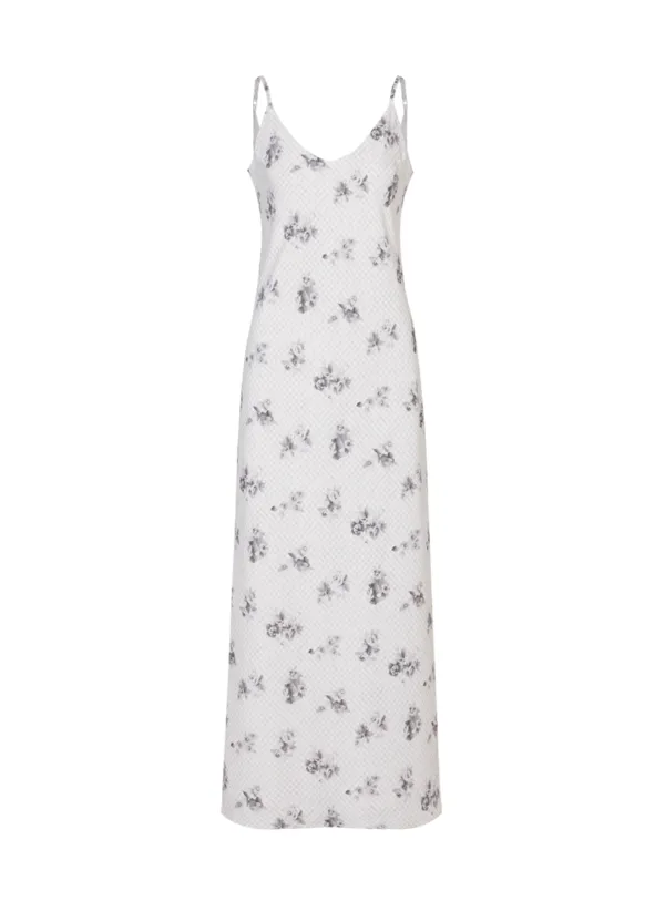 Roma Terrace Slim Dress (White)