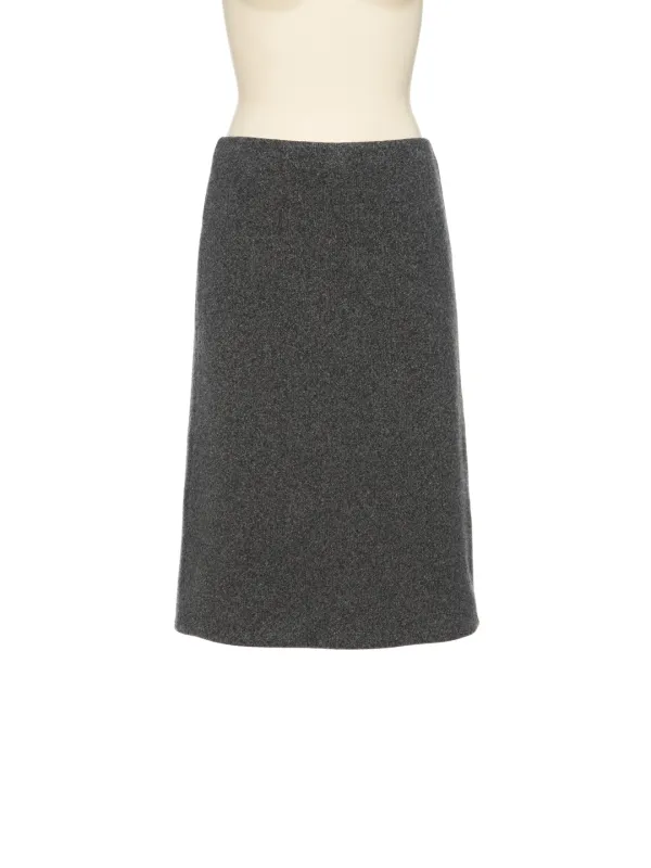 FW25 DARK GRAY H-LINE KNITTED SKIRT