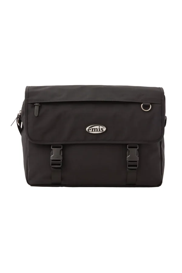 NYLON MESSENGER BAG-BLACK