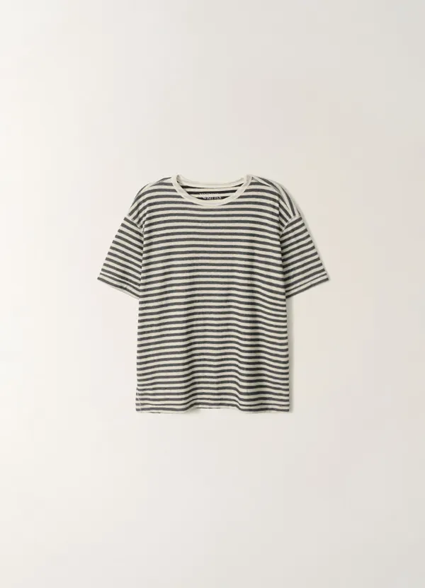 5TH / Stripe cotton t-shirt (Stripe, W)