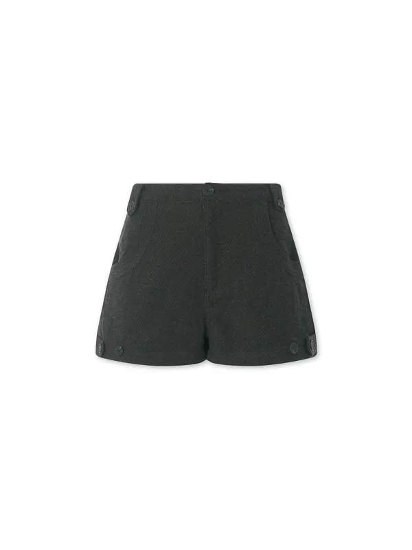 KATY BUTTON SHORTS KHAKI