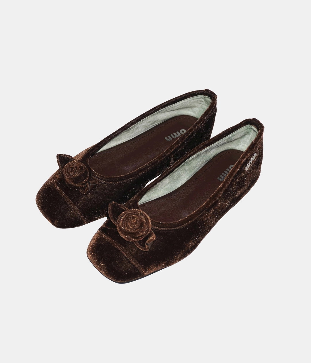 옴니포턴트 omn Rose Velvet Flat Shoes _Brown 상품 이미지 1