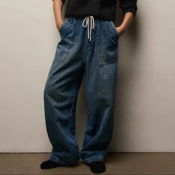 Selvedge Denim Utility Pant - Medium Wash