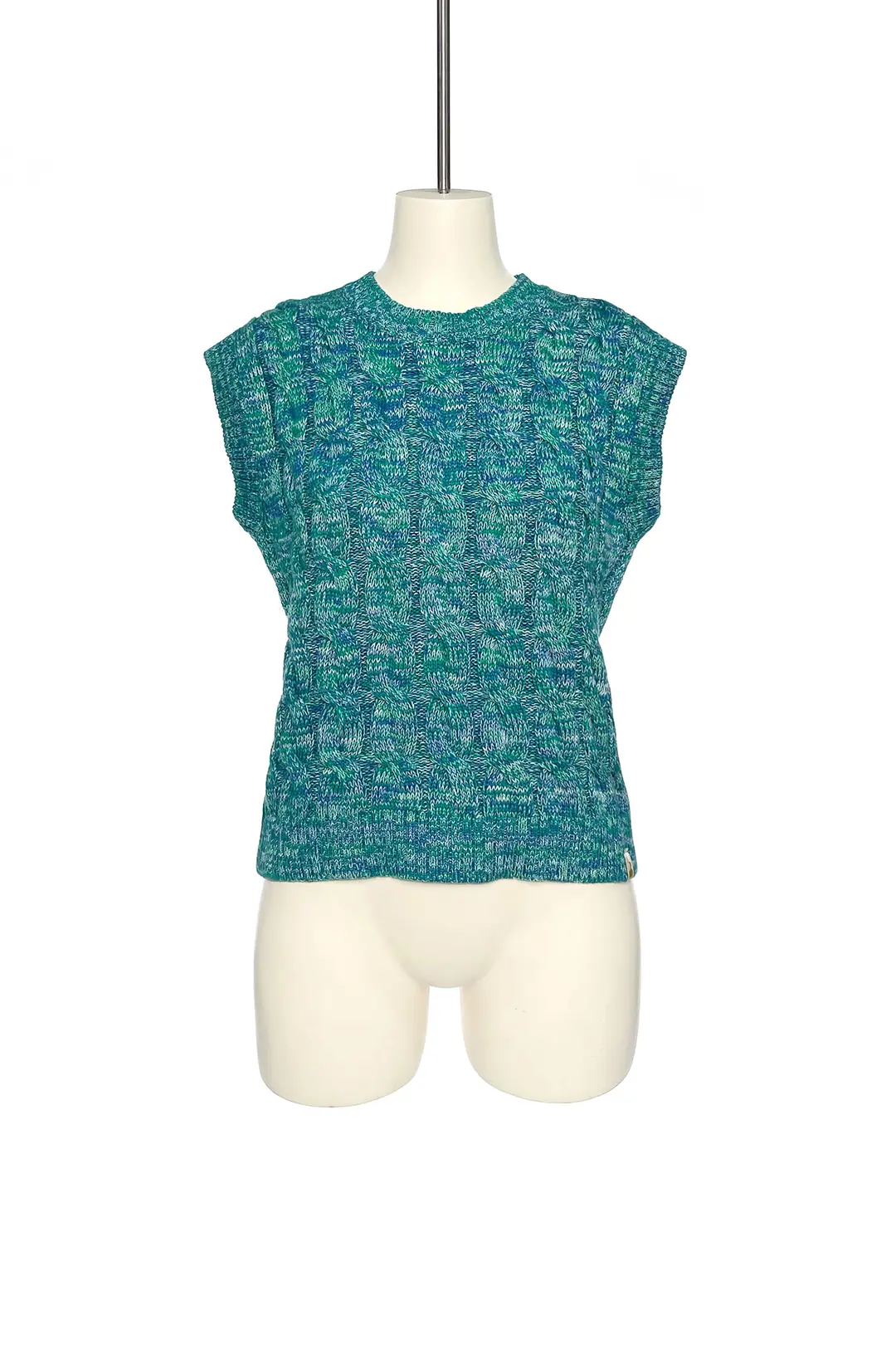 푸쉬버튼 PS25 GREEN CABLE KNIT VEST 상품 이미지 1