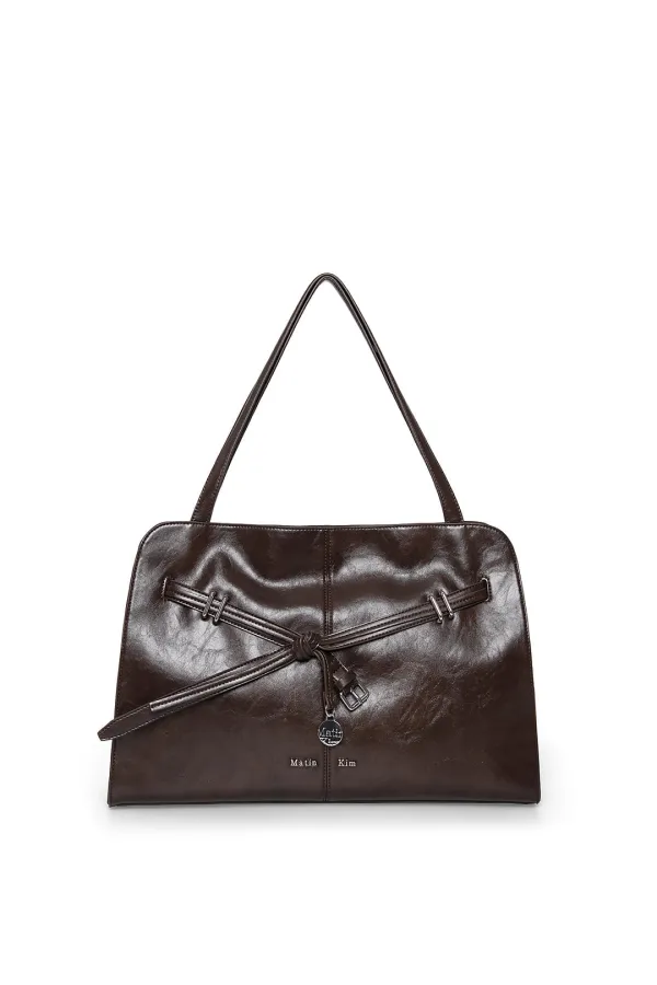 DROP TAIL MELLOW BIG SHOULDER BAG IN BROWN