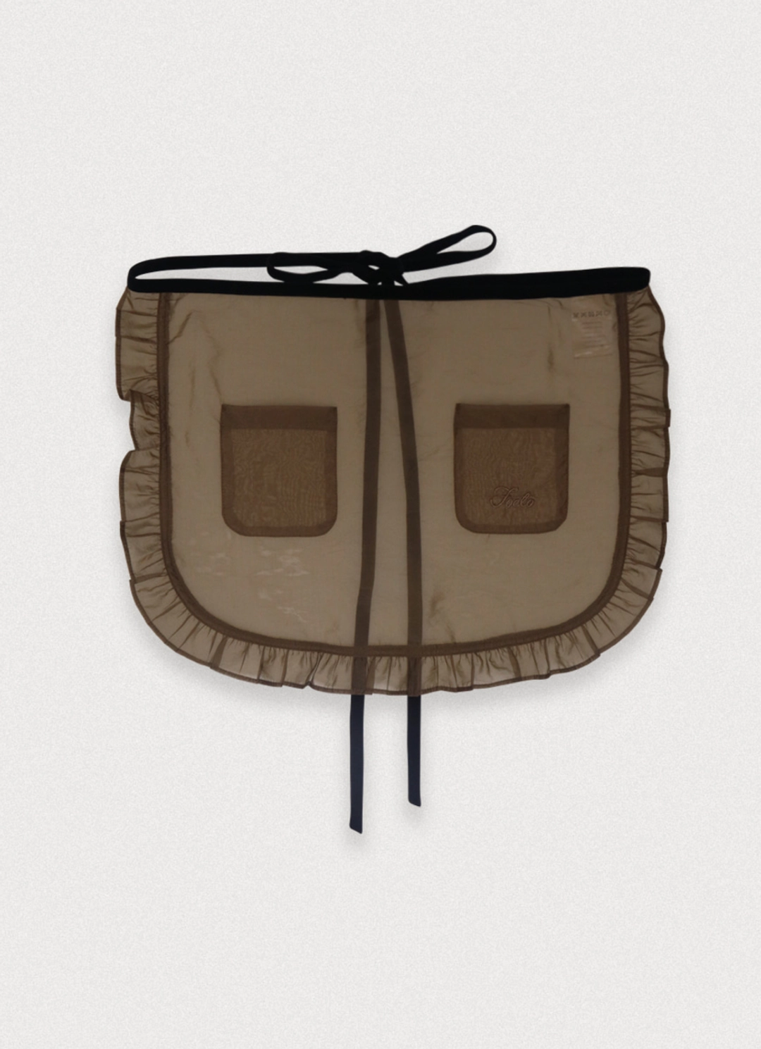 포에토 ODETTE SHIMMER APRON - BROWN 상품 이미지 2