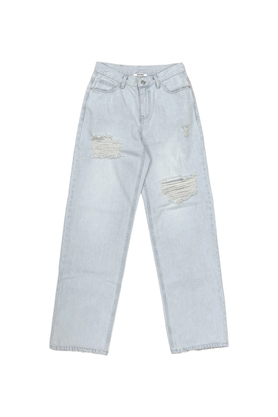 투머치택스 LOW RISE LOOSE-FIT DAMAGED JEANS (ICE BLUE) 상품 이미지 1