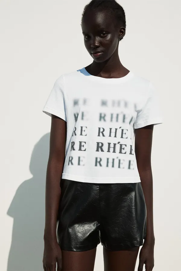 BLUR LOGO COTTON T SHIRT