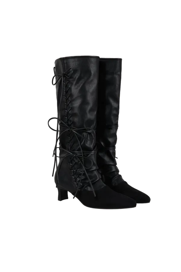 Sasha lace-up boots, Black