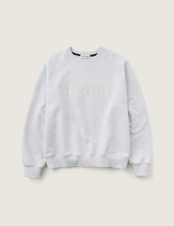 Sienne Lace Sweatshirts (White Melange)
