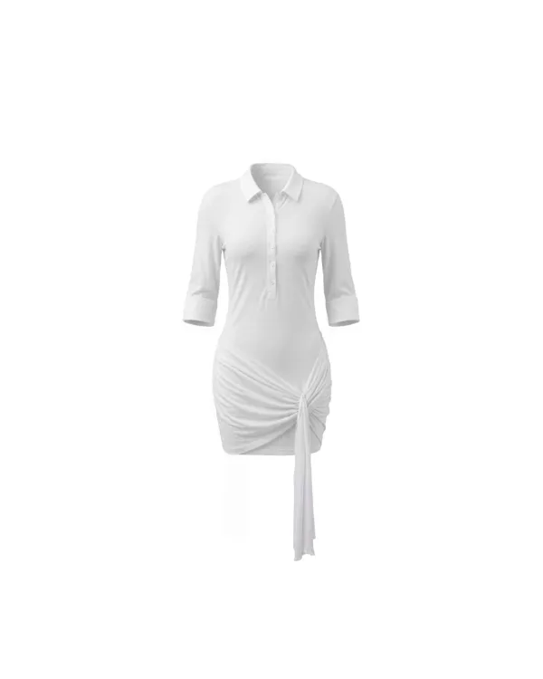 Mellow tie dress - White