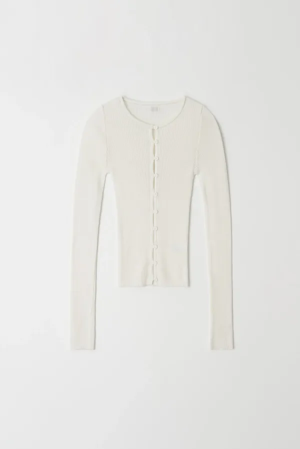slim golgi cardigan - ivory