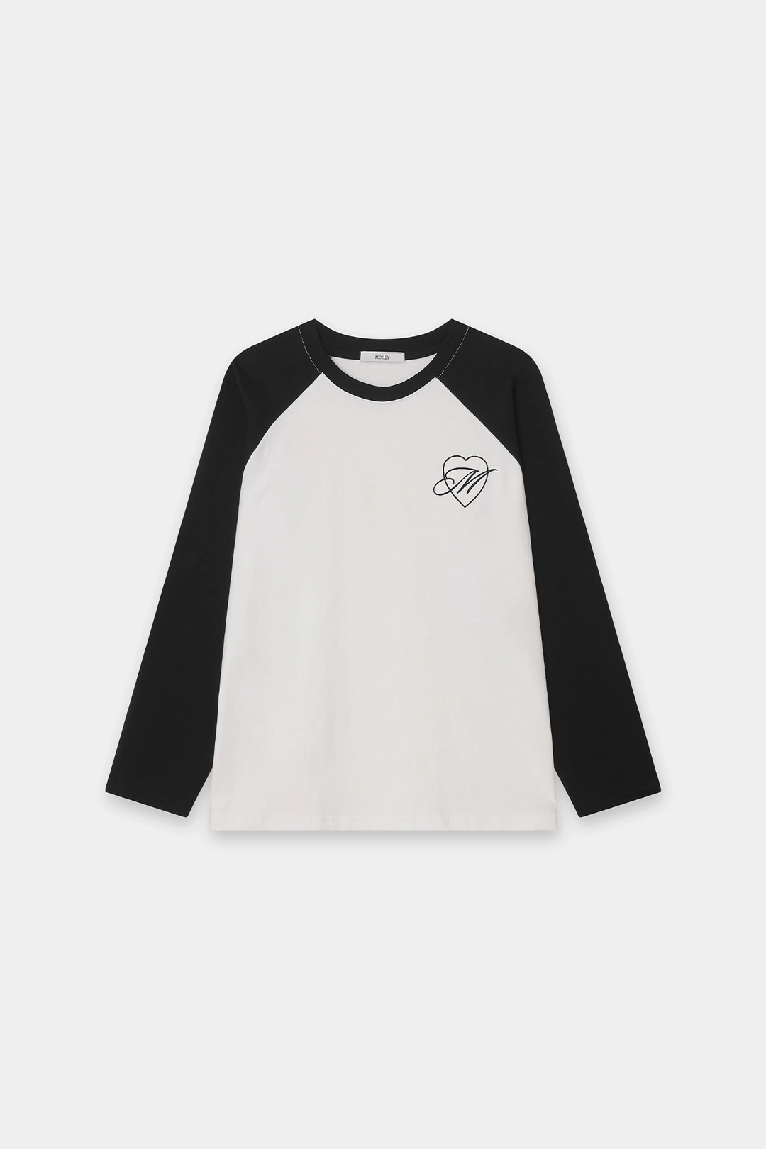 모일리 Raglan Long Sleeve Top Black 상품 이미지 1