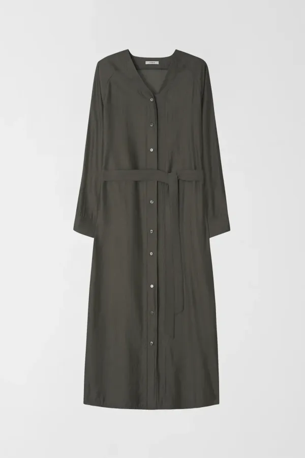RAYON BELTED SHIRTS OPS_CHARCOAL_OE1C2MOP12CHL