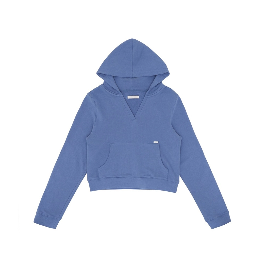 피브비 V Neck Hooded Sweatshirt (vintage hawaii blue) 상품 이미지 1