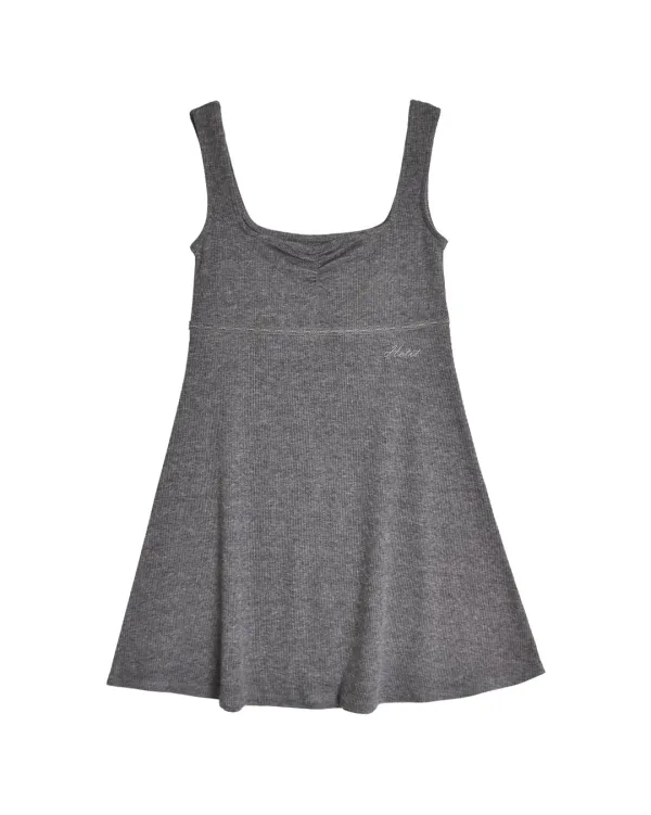 Ellen Babydoll Dress (Gray)