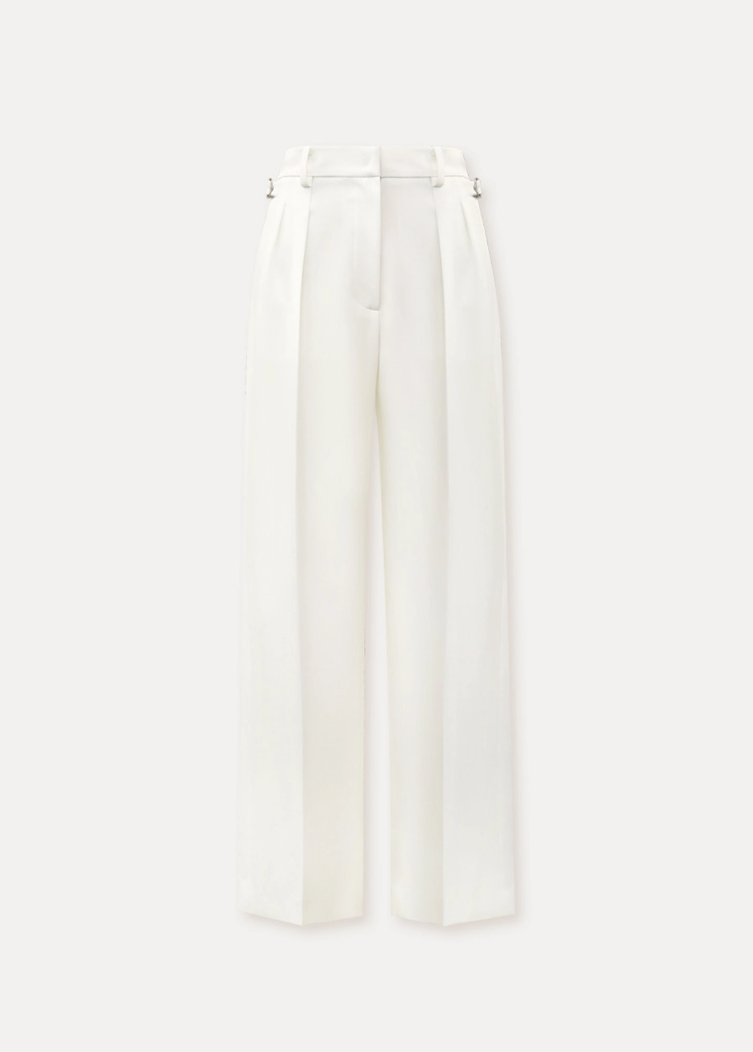 칙스라벨 CHIXLABEL H 누아 사이드 벨트 핀턱 팬츠 - White 상품 이미지 1