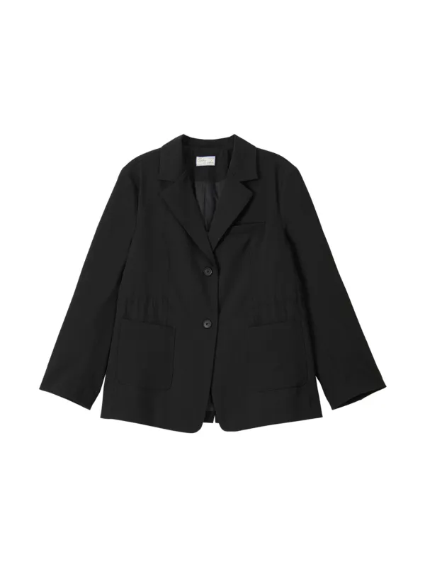Oversized String Jacket_ Black