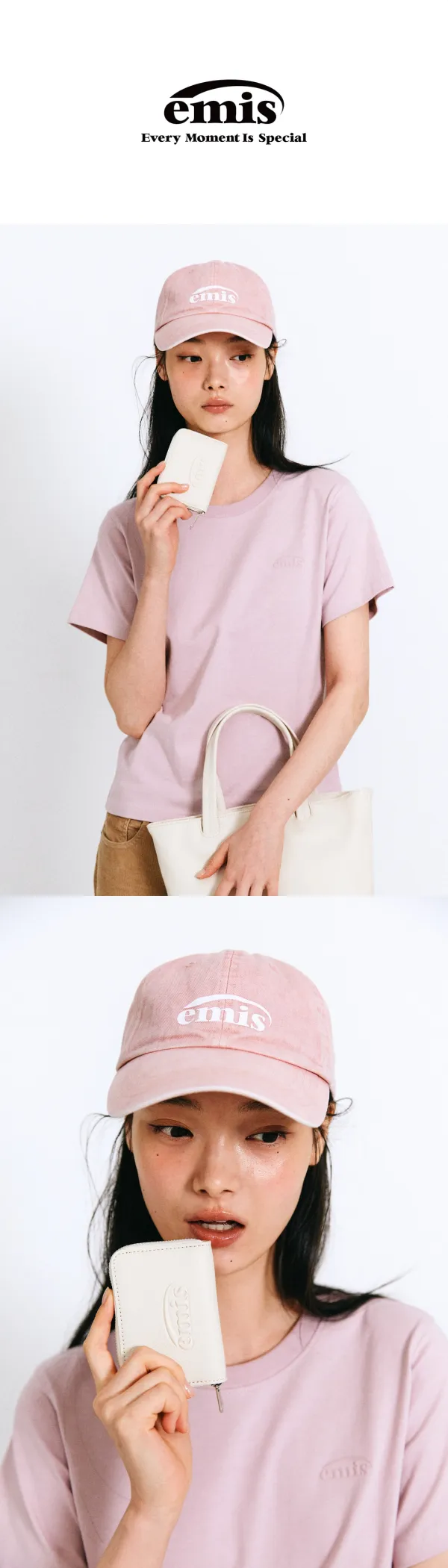 GRAIN LOGO ZIP WALLET-IVORY