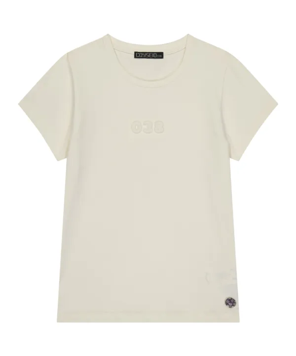 038 BASIC T-SHIRT IVORY