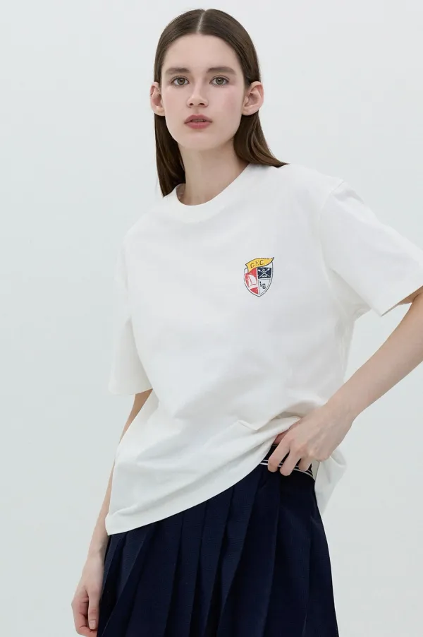 [25SS Clove] Shield Print T-shirt (White)