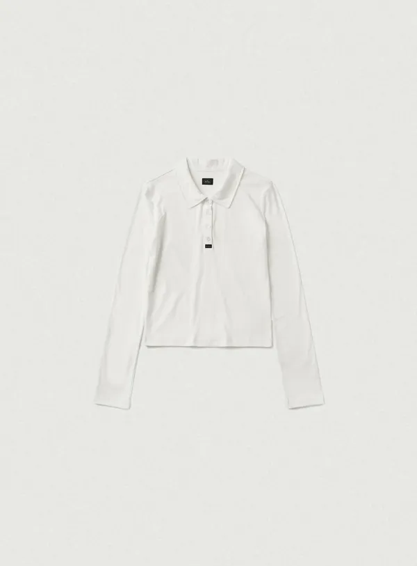 Reeve Collared Henley Top_Ivory