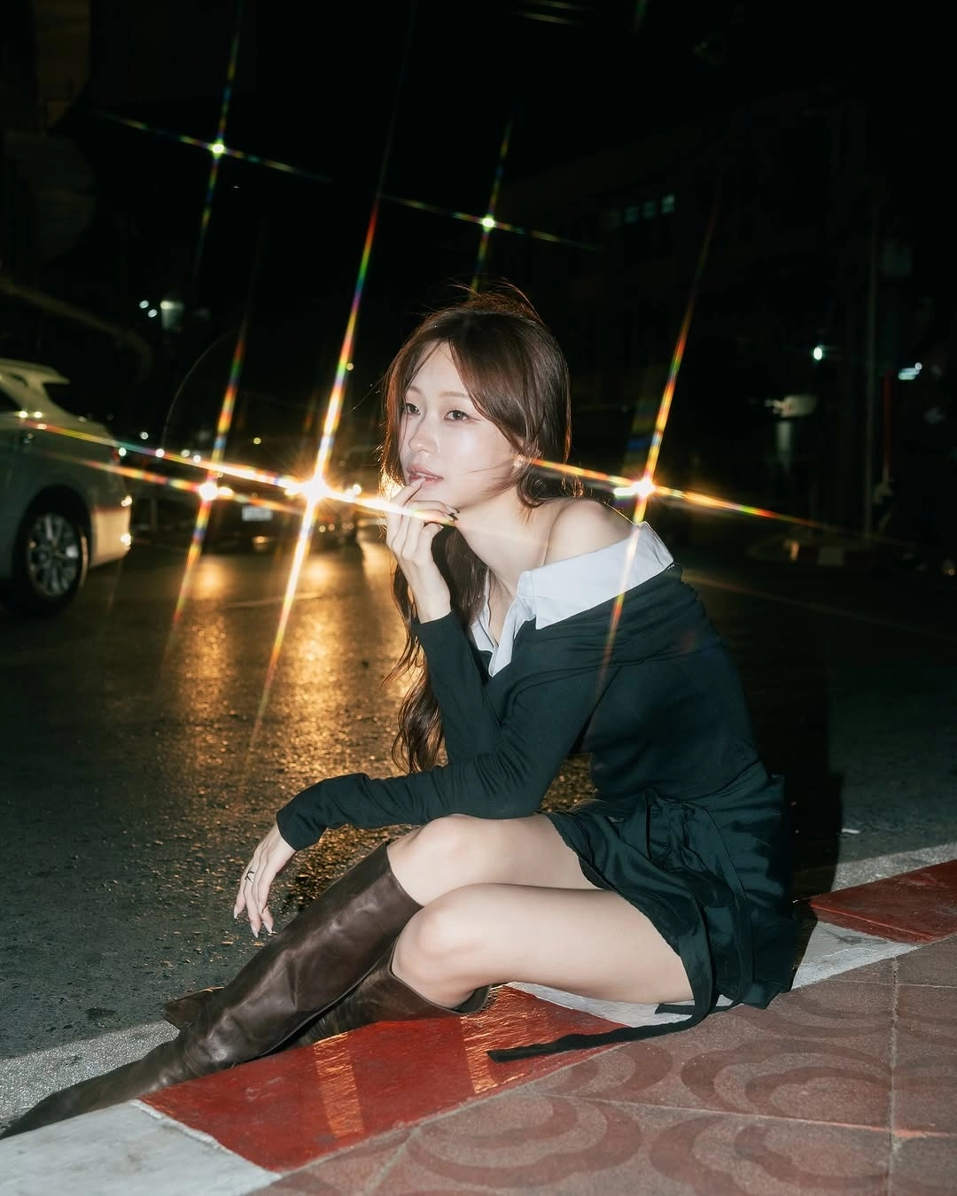 낫유어로즈 @nphchyLily top (Black)Kate wrap skirt (Black) 상품 이미지 1