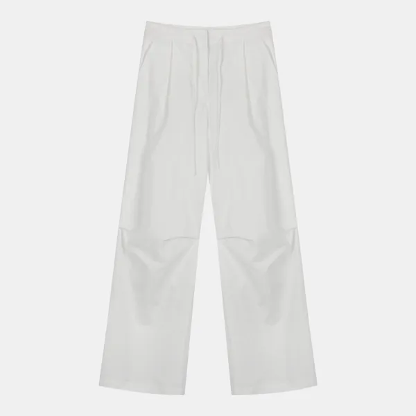 cotton parachute pants (white)