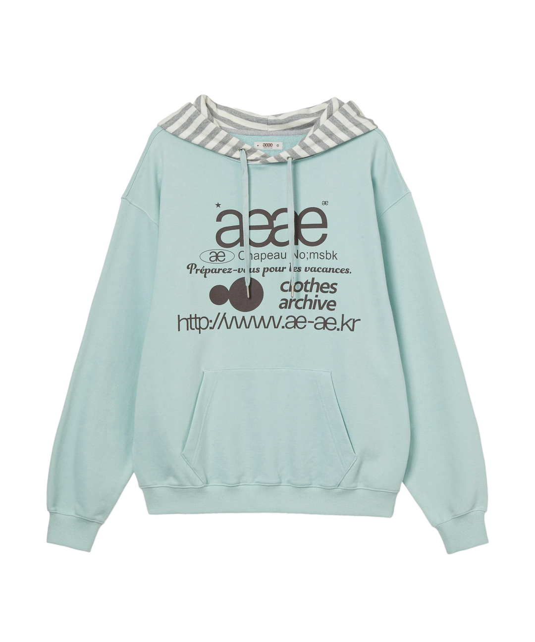 에이이에이이 WEB LOGO LOOSED HOODIE [MINT] 상품 이미지 1