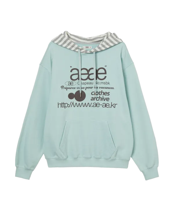 WEB LOGO LOOSED HOODIE [MINT]