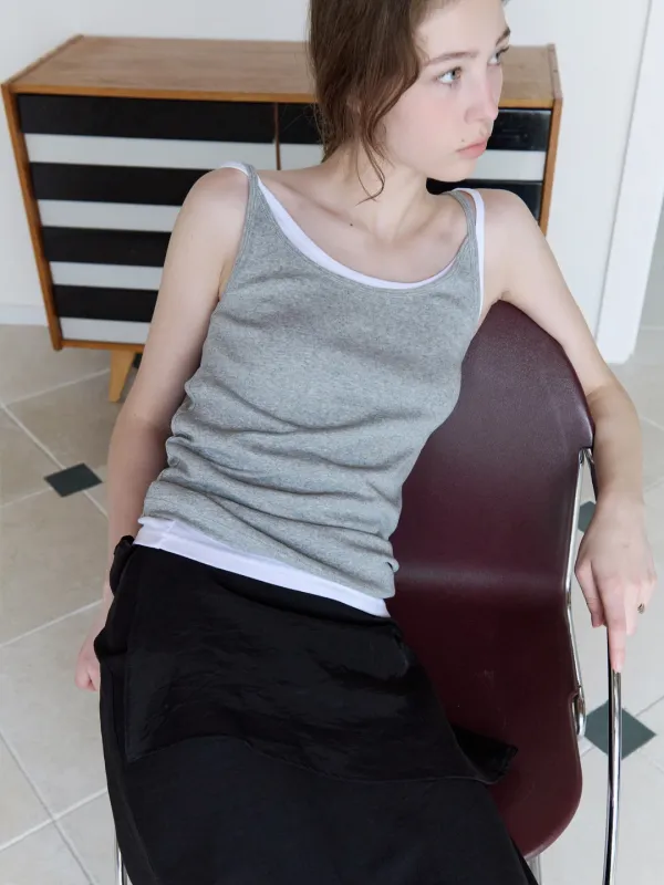 [3PACK] ESSENTIAL COTTON SLEEVELESS TOP