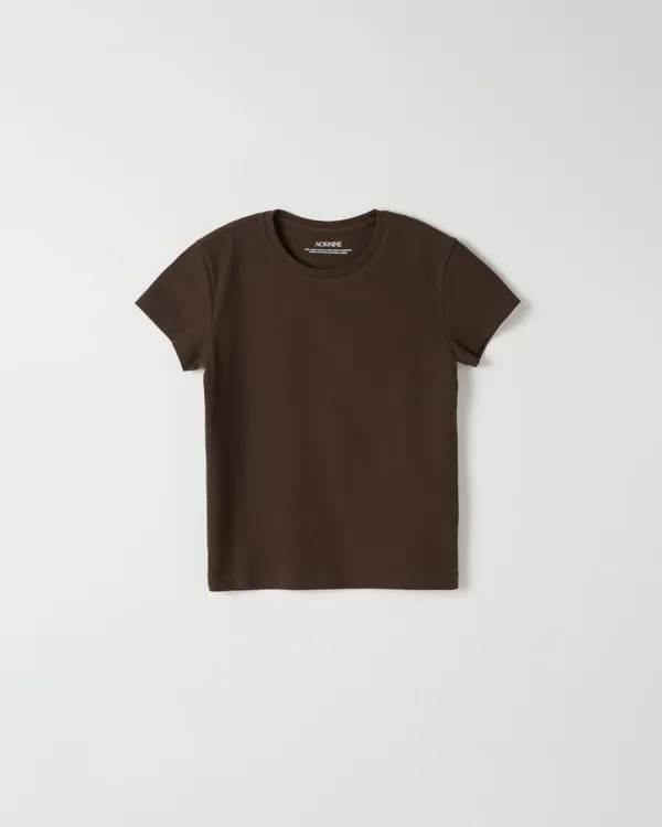 [3rd] Basic Rib T-Shirt [BROWN]