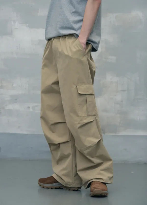 [5월 29일 예약배송] 파라슈트 와이드 카고 팬츠 [COTTON BEIGE]