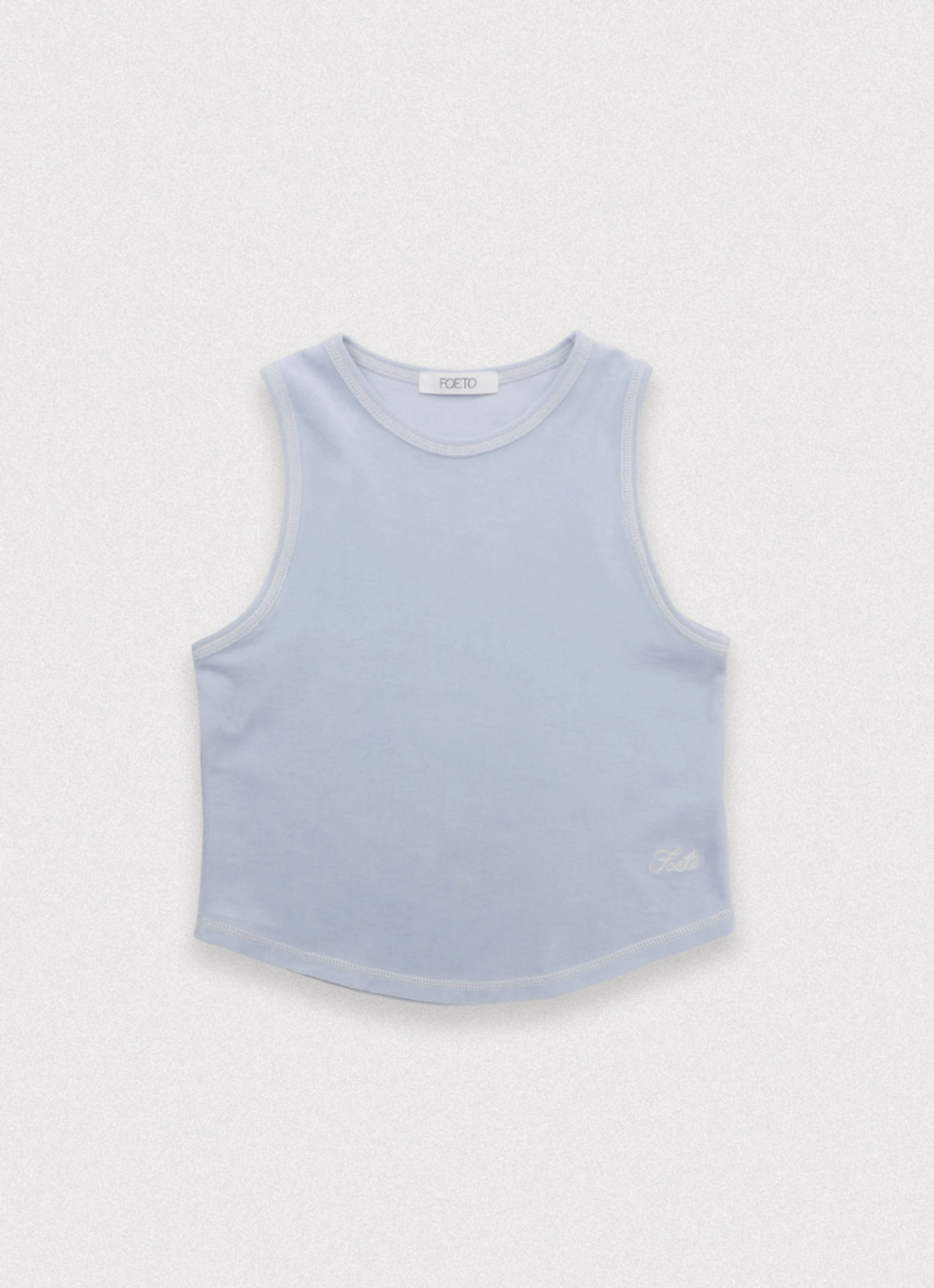 포에토 LOUNGE VELOUR SLEEVELESS - BABY BLUE 상품 이미지 2