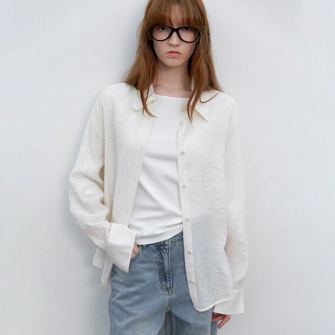 아뜰리에 나인 (BL-4401)MADAL WRINKLE STANDARD FIT SHIRT 상품 이미지 2