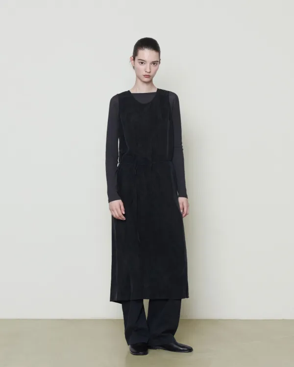 W Cupro Dress, Black