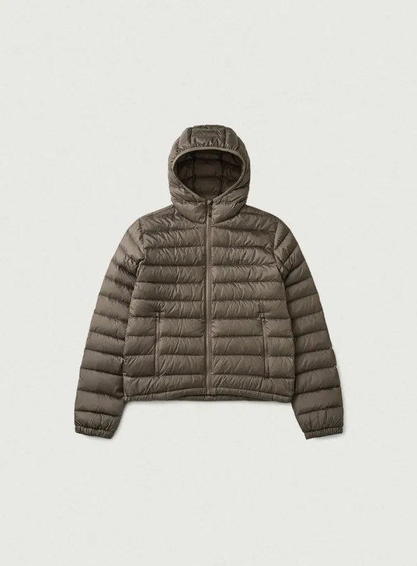 Pebble Light Goose Down Hoodie Jacket_Brown [10월 말 순차 배송]