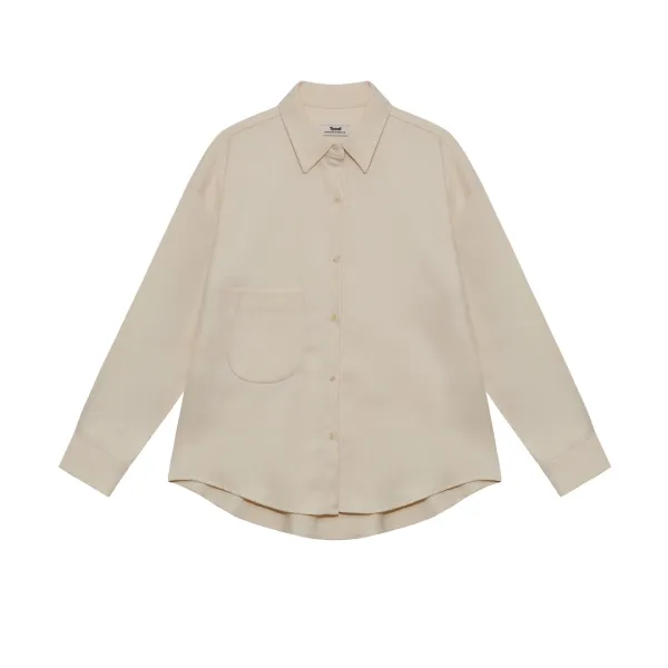 middle pocket shirt - cream