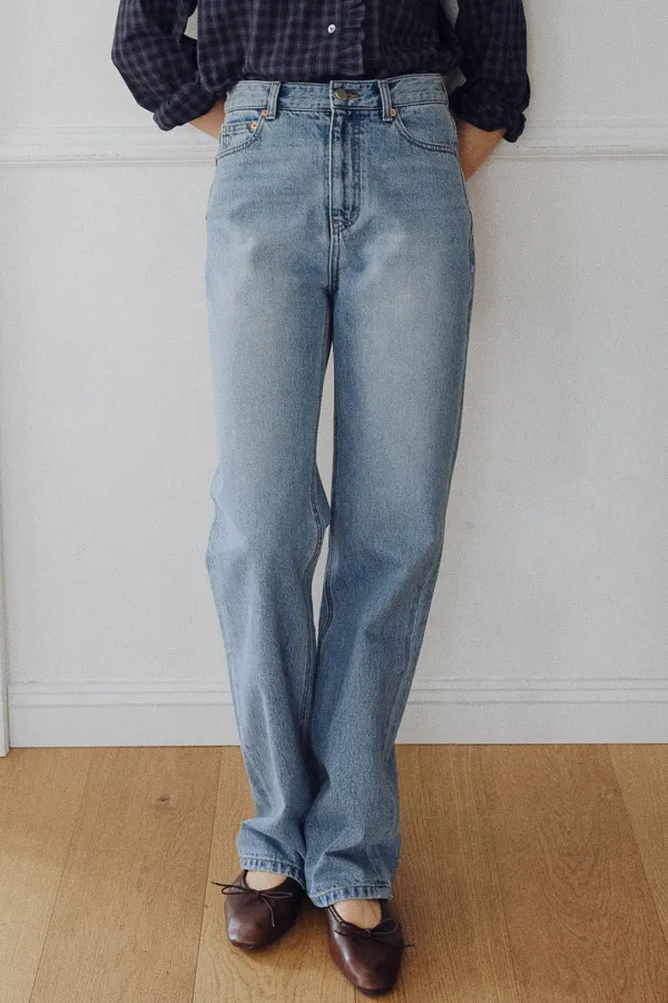 straight fit jeans (vintage blue)
