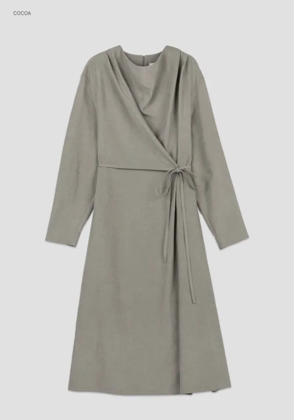 (OP-6303)COWL NECK LONG ONE PIECE S