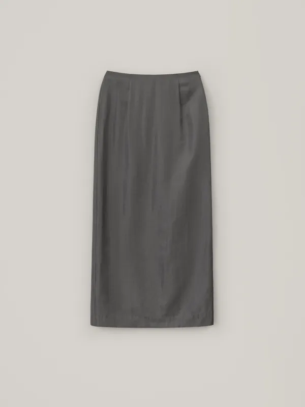 Less Maxi Skirt - Gray