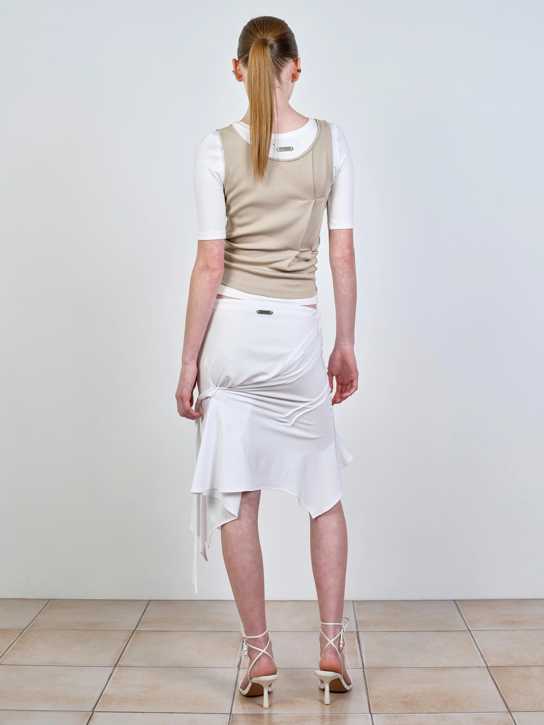 나체 FOLDED LAYERED T-SHIRT IVORY 상품 이미지 3