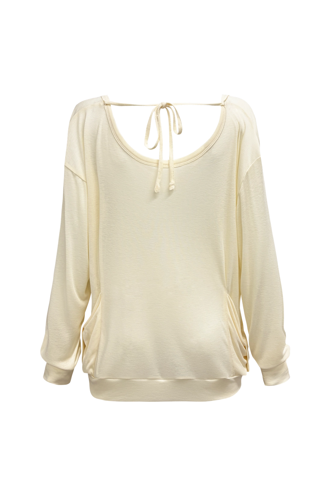 체메씨 LOOSE DEEP-NECK LONG SLEEVE (CREAM) 상품 이미지 3