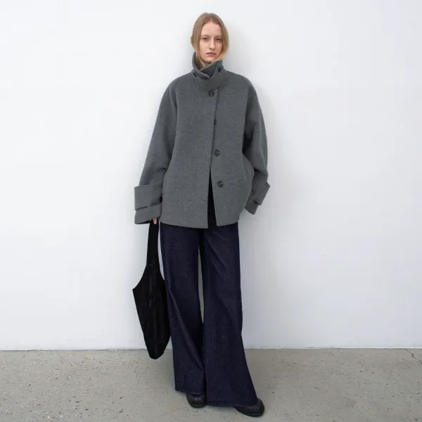 (CT-1475)NAGELANG WOOL HALF COAT