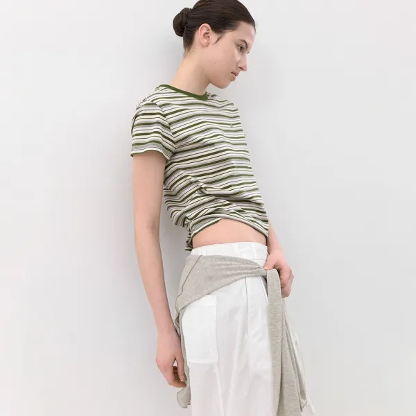(T-7263)MULTI MIXED STRIPE T