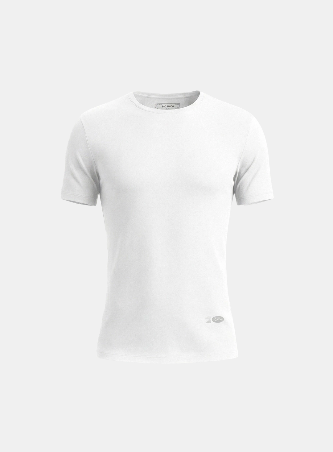 배드블러드 [w-tee26-051] BS Cotton Jersey Fitted Short Sleeve T-Shirt - White 상품 이미지 2